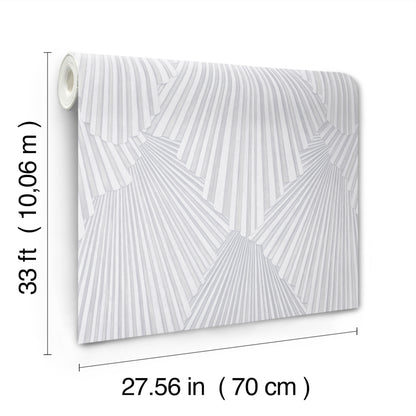 York Wallcoverings Antonina Vella Lumiere Off-White Deco Geo Wallpaper Graphics Traditional Off-White  Wallpaper - MA35846