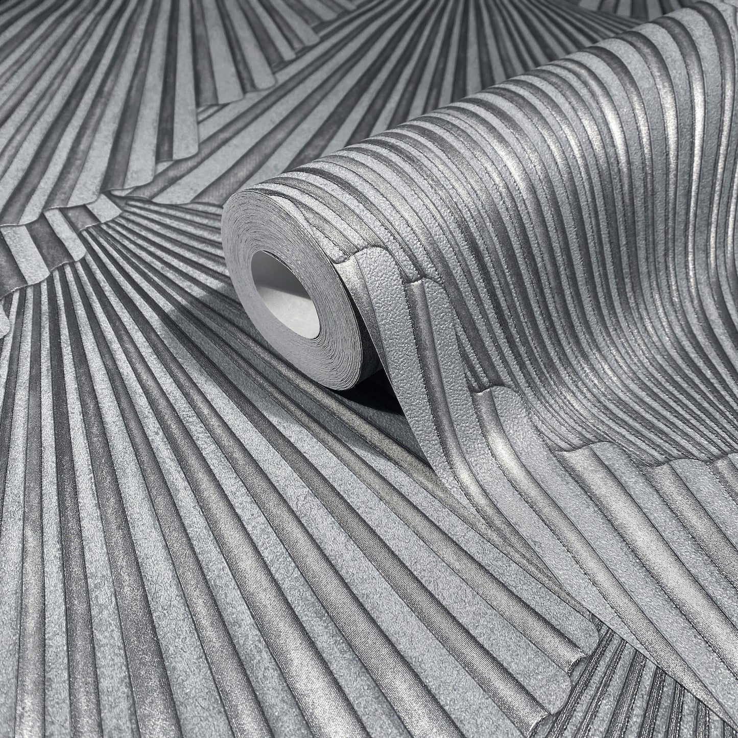 York Wallcoverings Antonina Vella Lumiere Pewter Deco Geo Wallpaper Graphics Traditional Pewter  Wallpaper - MA35849