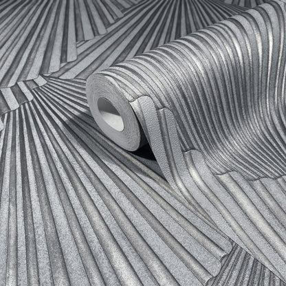 York Wallcoverings Antonina Vella Lumiere Pewter Deco Geo Wallpaper Graphics Traditional Pewter  Wallpaper - MA35849