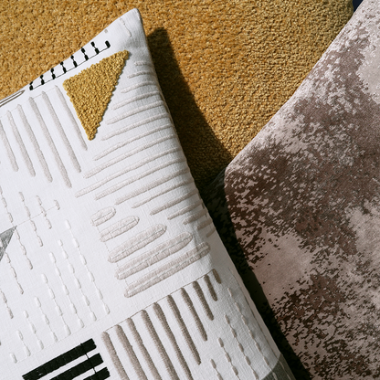 D.V. KAP HOME   24" x 24" Grated Pillow - Taupe Solid, Transitional    - 3527-T-2424