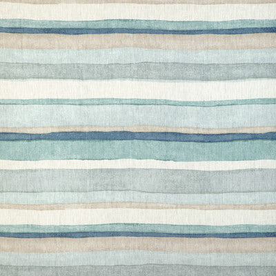 KRAVET BASICS PRINT STRIPES TURQUOISE,WHITE,TEAL   - MALABO.13.0