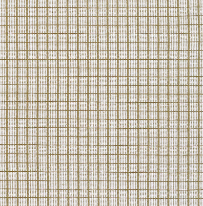 Beige woven fabric with a tiny brown checkered grid pattern; textured textile for upholstery or curtains.