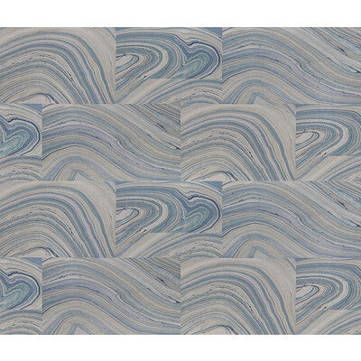 KRAVET DESIGN PRINT MODERN BLUE,LIGHT BLUE,   - MARBLEWORK.5.0