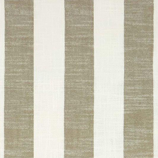 JF Fabrics Bella Dura Home MARINA 34 Fabric Stripe Brown, Cream  Linen Texture, Outdoor - 9058034 J9411