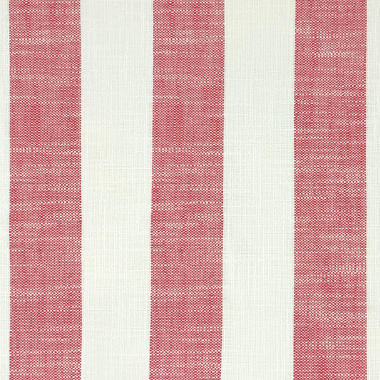 JF Fabrics Bella Dura Home MARINA 46 Fabric Stripe Red, White  Linen Texture, Outdoor - 9058046 J9411