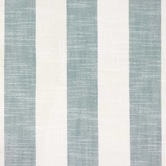 JF Fabrics Bella Dura Home MARINA 64 Fabric Stripe Aqua, White  Linen Texture, Outdoor - 9058064 J9411