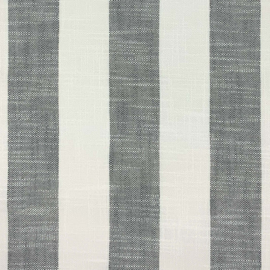 JF Fabrics Bella Dura Home MARINA 96 Fabric Stripe Charcoal, White  Linen Texture, Outdoor - 9058096 J9411