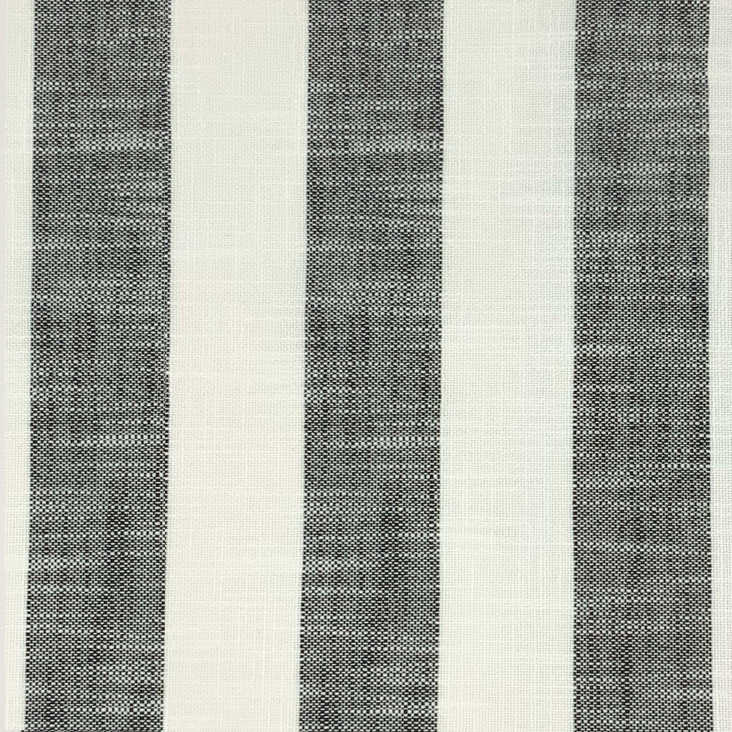 JF Fabrics Bella Dura Home MARINA 99 Fabric Stripe Black, White  Linen Texture, Outdoor - 9058099 J9411