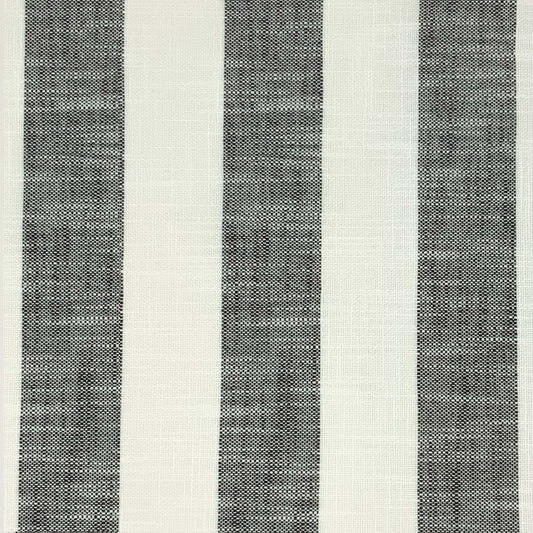 JF Fabrics Bella Dura Home MARINA 99 Fabric Stripe Black, White  Linen Texture, Outdoor - 9058099 J9411