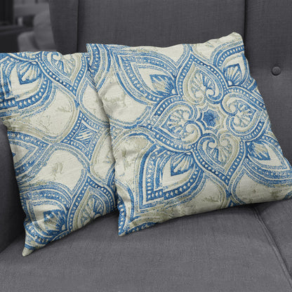 NICHOLASJOHN INC NJ-MARIBEL Indigo Botanical,Contemporary   Fabric - NJ25-2080