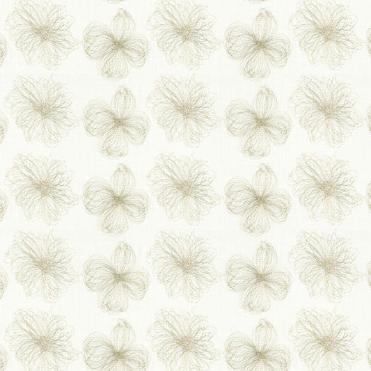 STOUT TEXTILES  DRAPERY,EMBROIDERIES TRANSITIONAL,, FLORAL SANDALWOOD   - MARN-1