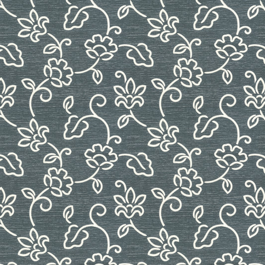 STOUT TEXTILES  MULTIPURPOSE,EMBROIDERIES TRANSITIONAL,, FLORAL DENIM   - MARV-2