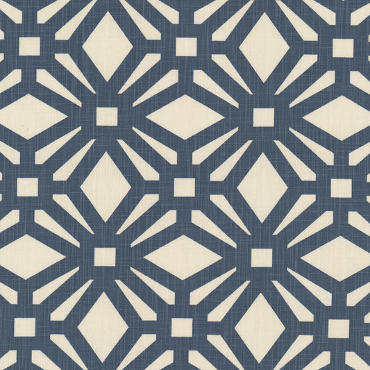 STOUT TEXTILES  MULTIPURPOSE,PRINT TRANSITIONAL,, GEOMETRIC NAVY   - MATR-1
