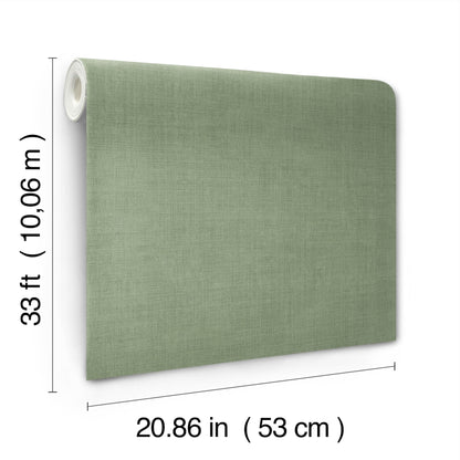 York Wallcoverings Daydream Vava Tall Green Wallpaper Transitional Solids Greens   - MB16026