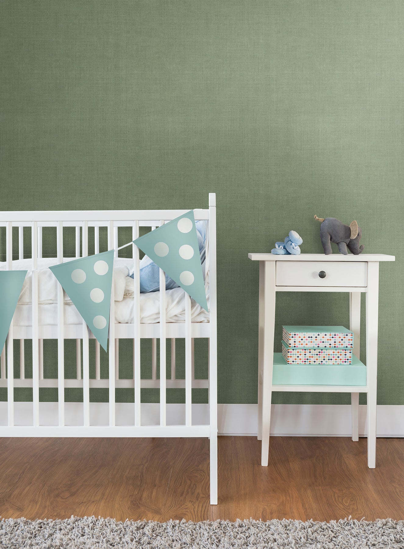 York Wallcoverings Daydream Vava Tall Green Wallpaper Transitional Solids Greens   - MB16026