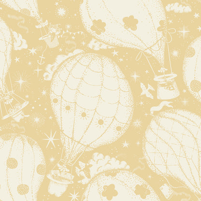 York Wallcoverings Daydream Ballongerna Yellow Wallpaper Whimsical Novelty Yellows   - MB29002