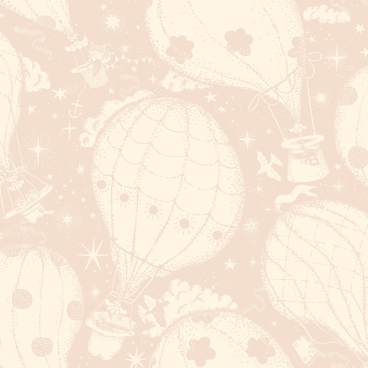 York Wallcoverings Daydream Ballongerna Pink Wallpaper Whimsical Novelty Pinks   - MB29003