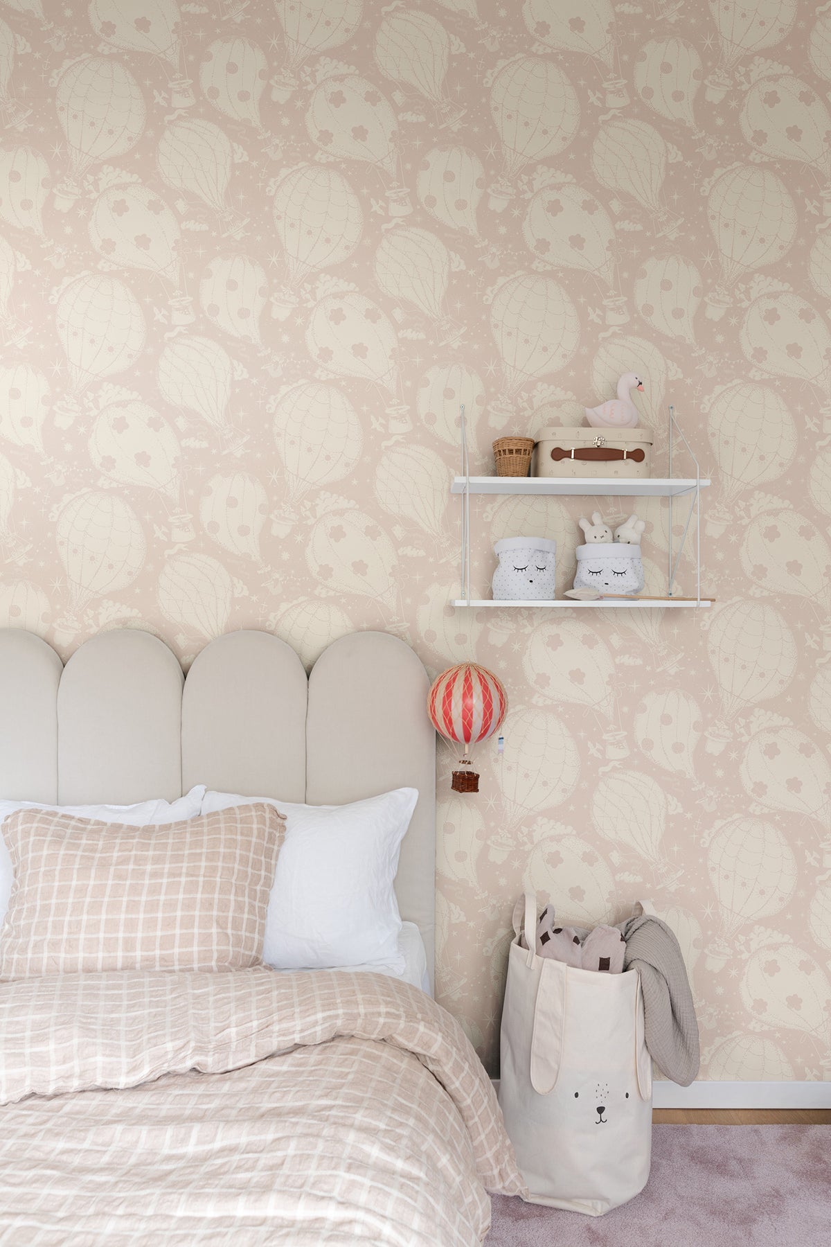 York Wallcoverings Daydream Ballongerna Pink Wallpaper Whimsical Novelty Pinks   - MB29003