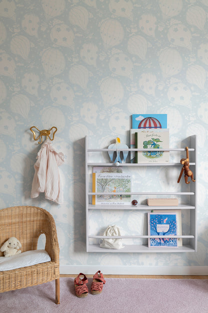 York Wallcoverings Daydream Ballongerna Light Blue Wallpaper Whimsical Novelty Blues   - MB29005