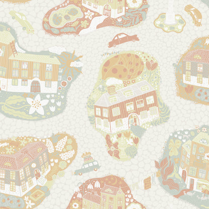 York Wallcoverings Daydream Staden Grey Wallpaper Whimsical Novelty Reds   - MB29007