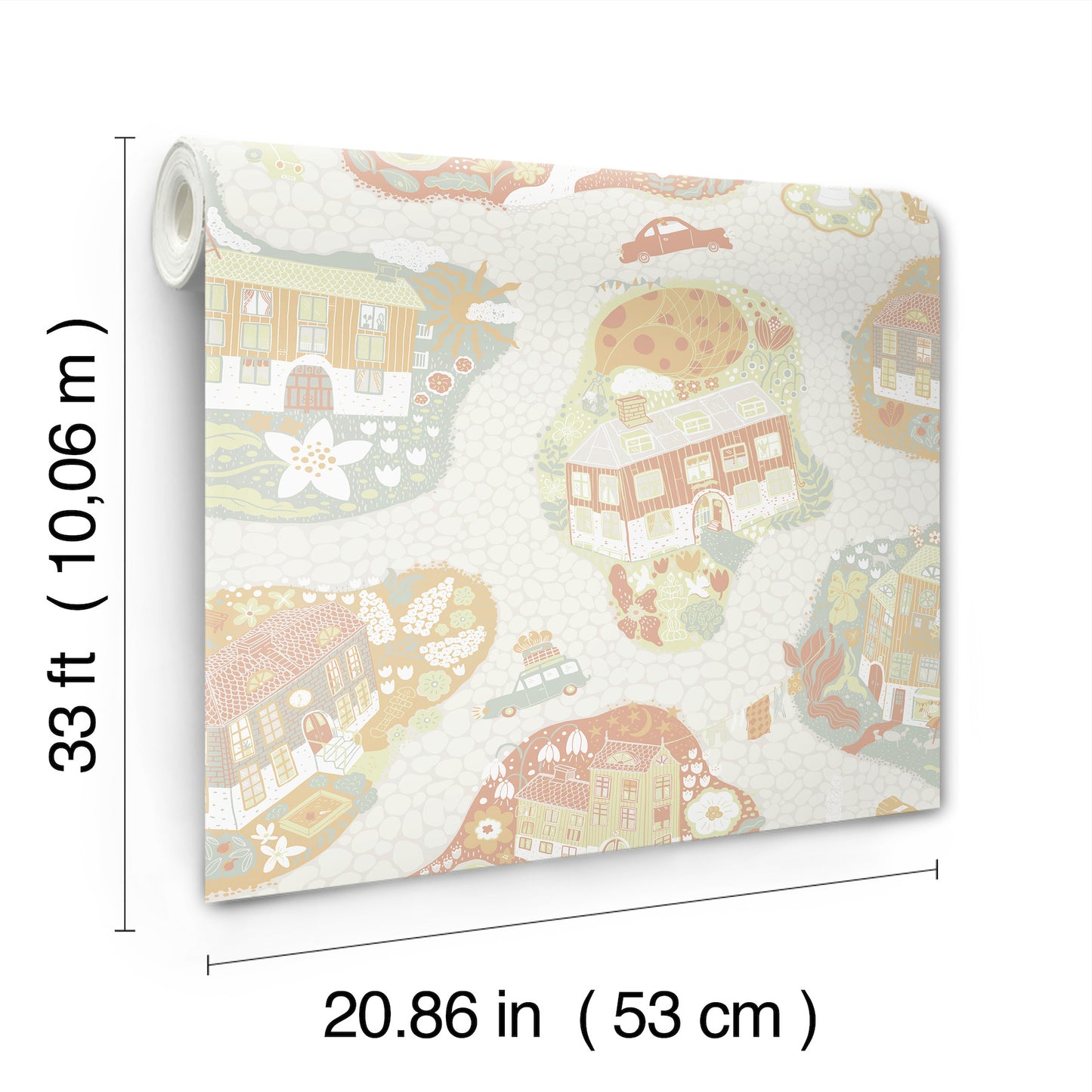 York Wallcoverings Daydream Staden Grey Wallpaper Whimsical Novelty Reds   - MB29007