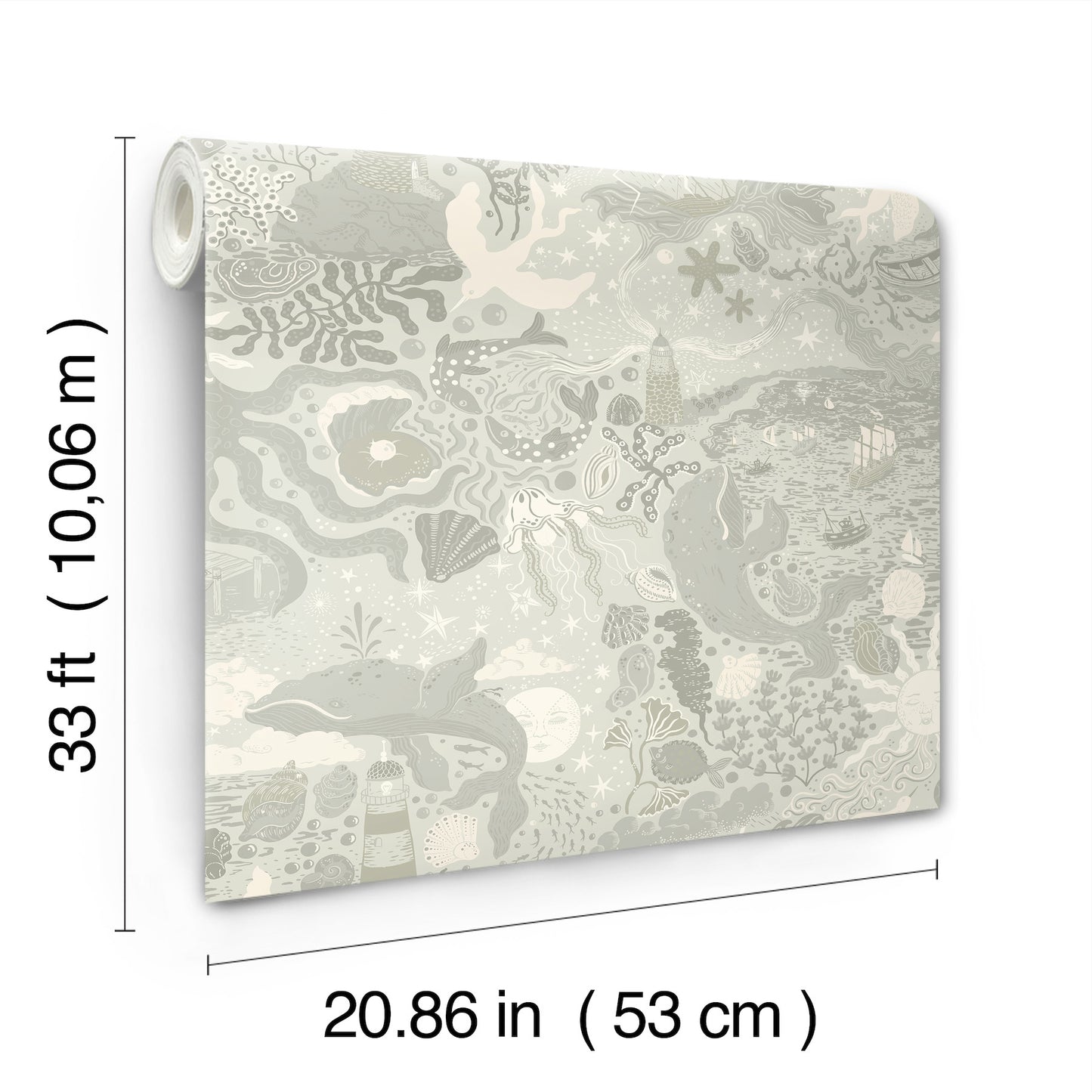 York Wallcoverings Daydream Havet Light Blue Wallpaper Whimsical Animals and Insects Blues   - MB29017