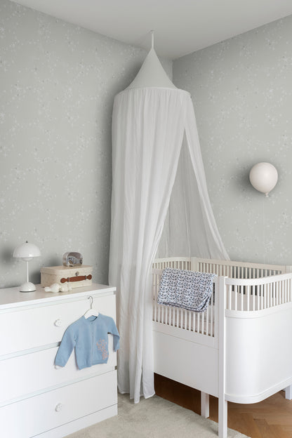 York Wallcoverings Daydream Stjarnhimmel Grey Wallpaper Whimsical Novelty Greys   - MB29019