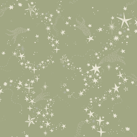 York Wallcoverings Daydream Stjarnhimmel Green Wallpaper Whimsical Novelty Greens   - MB29022