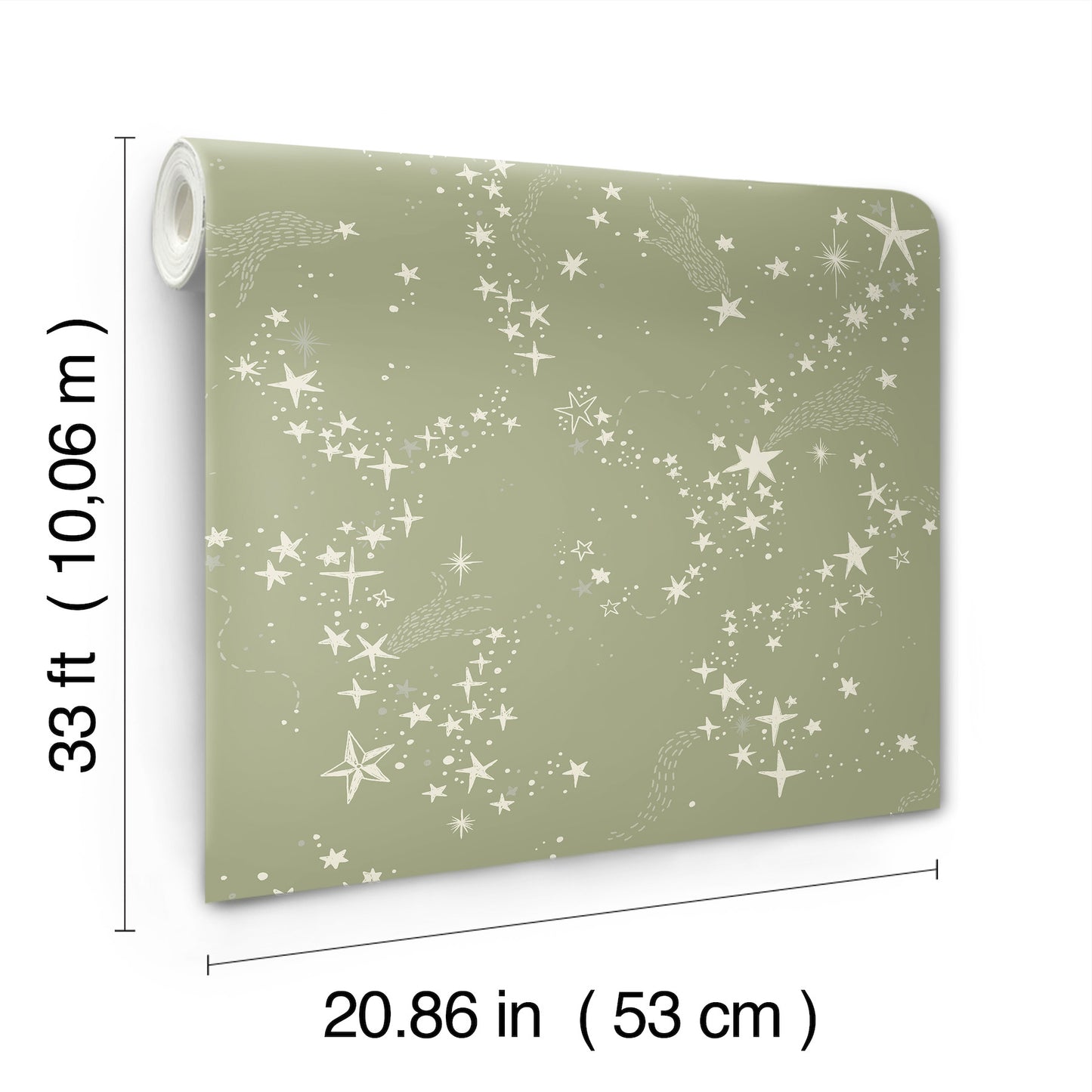 York Wallcoverings Daydream Stjarnhimmel Green Wallpaper Whimsical Novelty Greens   - MB29022