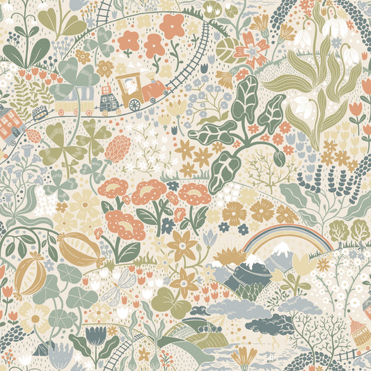 York Wallcoverings Daydream Taget Green Wallpaper Whimsical Botanical Greens   - MB29029