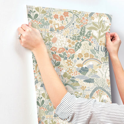 York Wallcoverings Daydream Taget Green Wallpaper Whimsical Botanical Greens   - MB29029