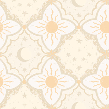 York Wallcoverings Daydream Sol and Mane Tangerine Wallpaper Whimsical Themes Oranges   - MB29032
