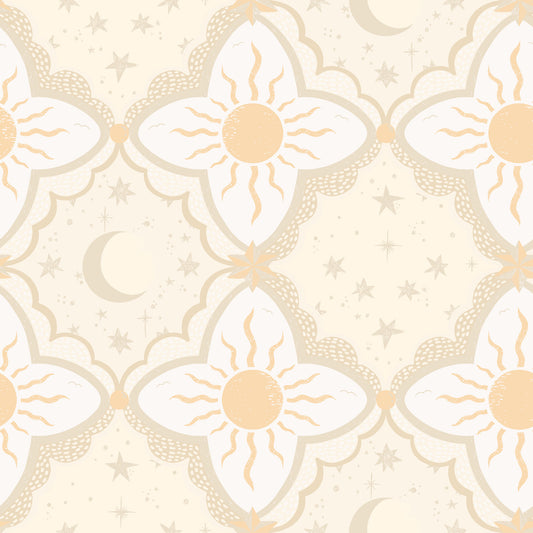 York Wallcoverings Daydream Sol and Mane Tangerine Wallpaper Whimsical Themes Oranges   - MB29032