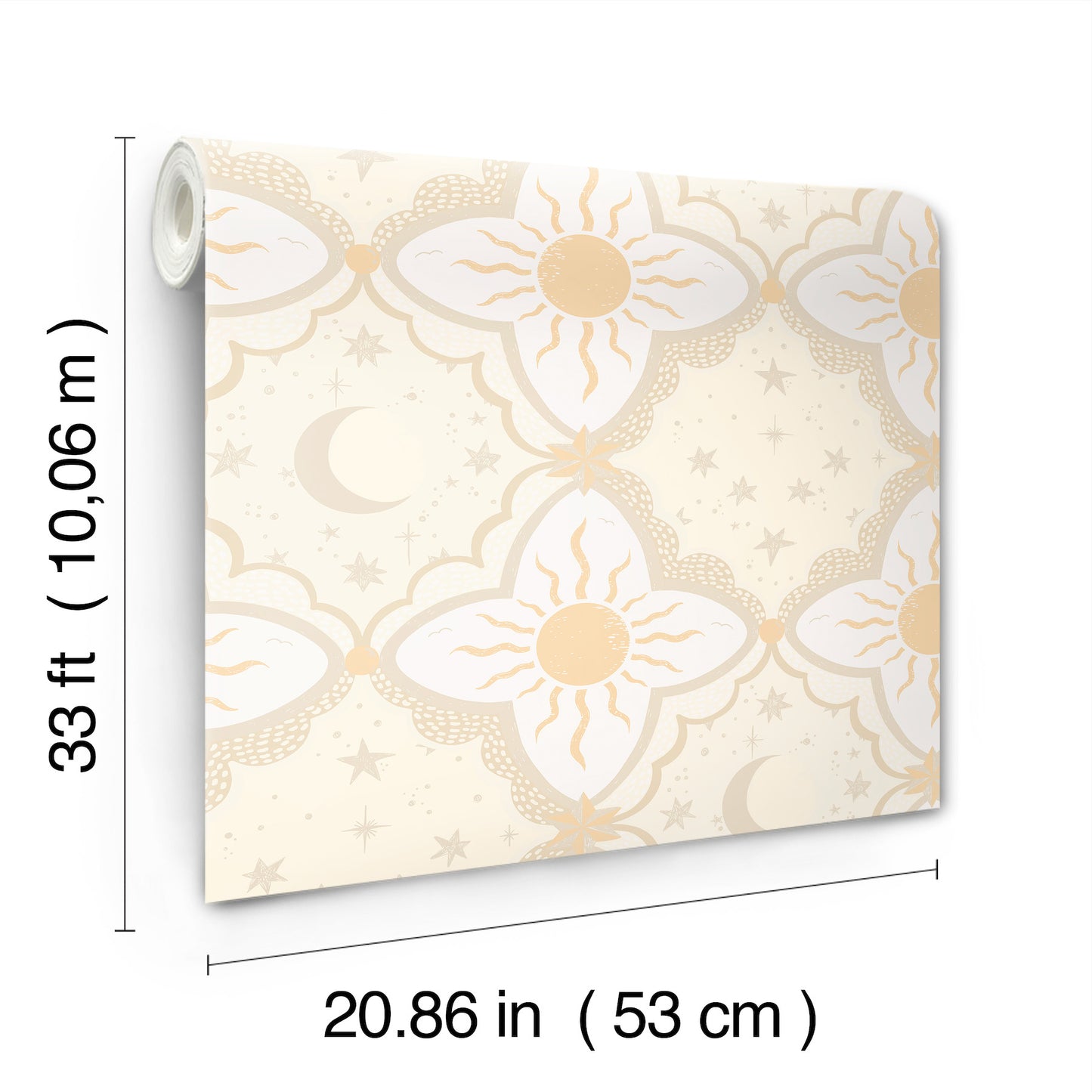 York Wallcoverings Daydream Sol and Mane Tangerine Wallpaper Whimsical Themes Oranges   - MB29032