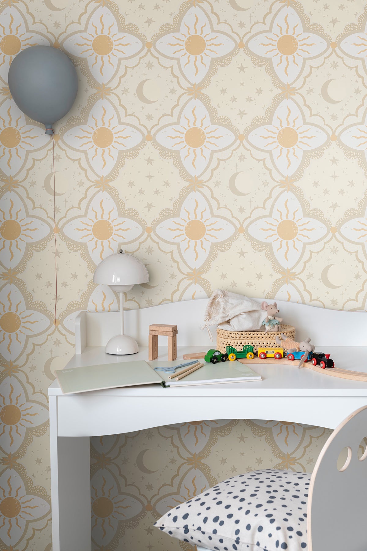 York Wallcoverings Daydream Sol and Mane Tangerine Wallpaper Whimsical Themes Oranges   - MB29032