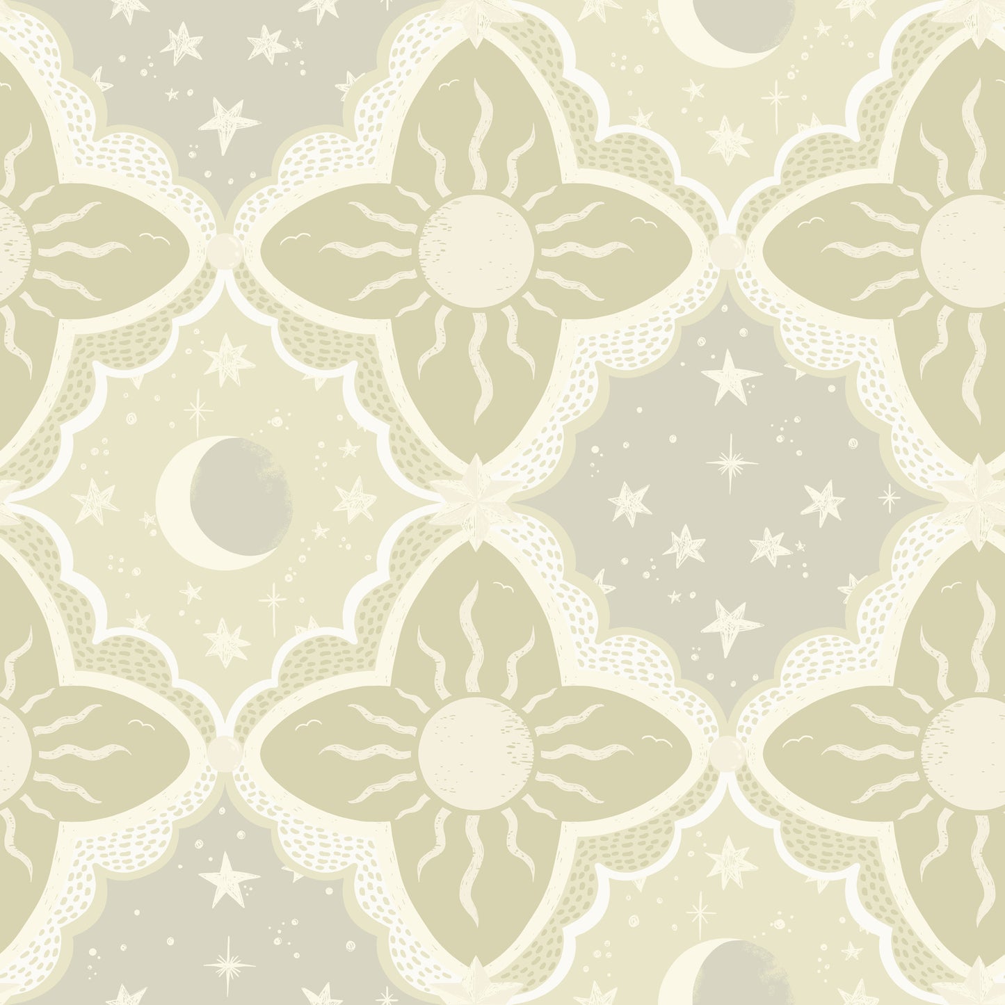 York Wallcoverings Daydream Sol and Mane Green Wallpaper Whimsical Themes Greens   - MB29033