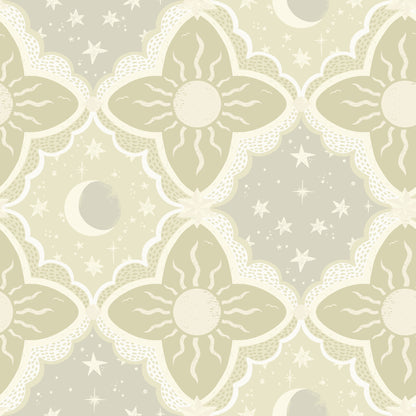 York Wallcoverings Daydream Sol and Mane Green Wallpaper Whimsical Themes Greens   - MB29033