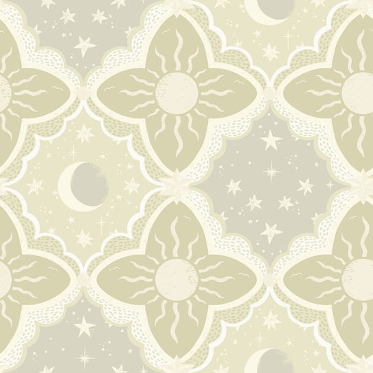 York Wallcoverings Daydream Sol and Mane Green Wallpaper Whimsical Themes Greens   - MB29033