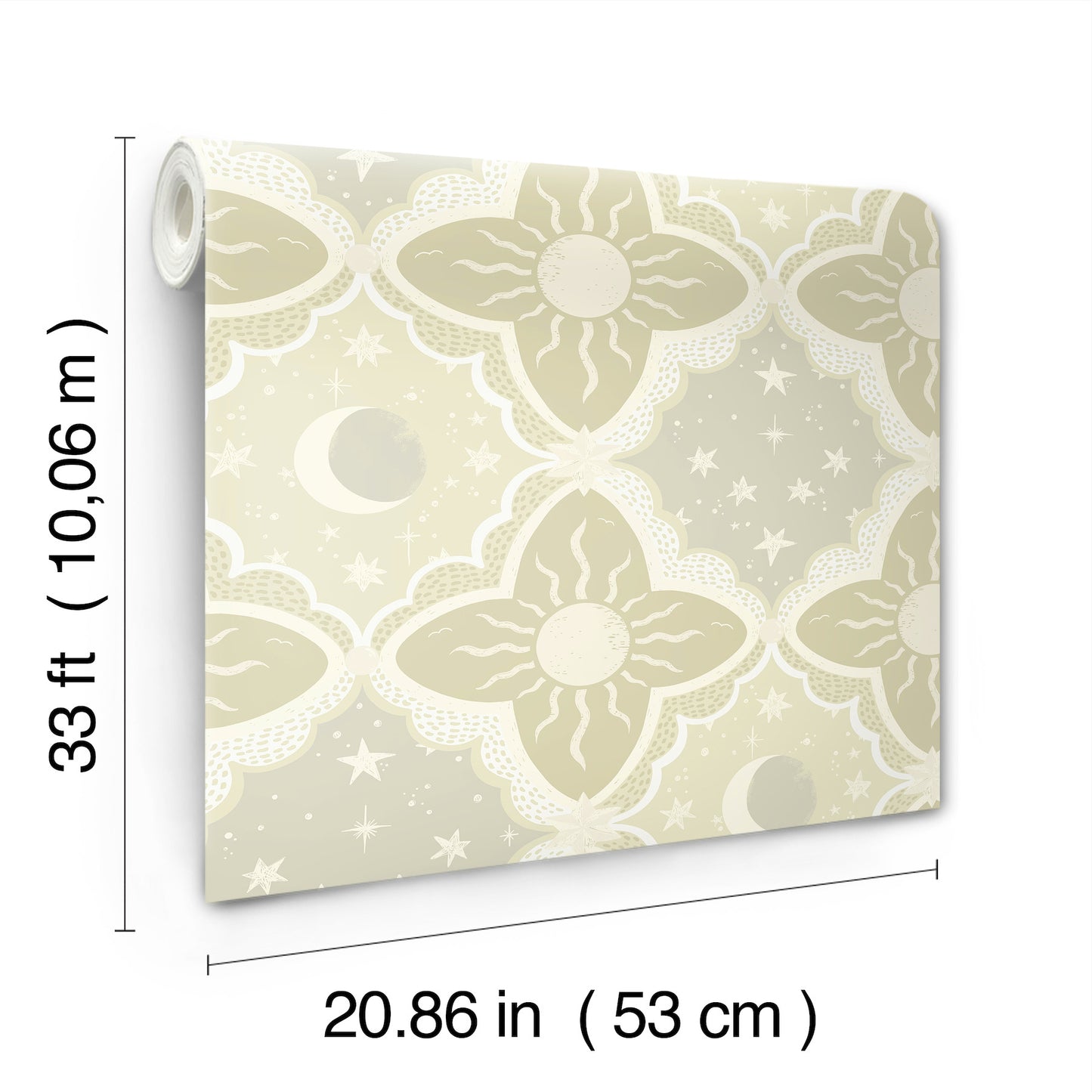 York Wallcoverings Daydream Sol and Mane Green Wallpaper Whimsical Themes Greens   - MB29033