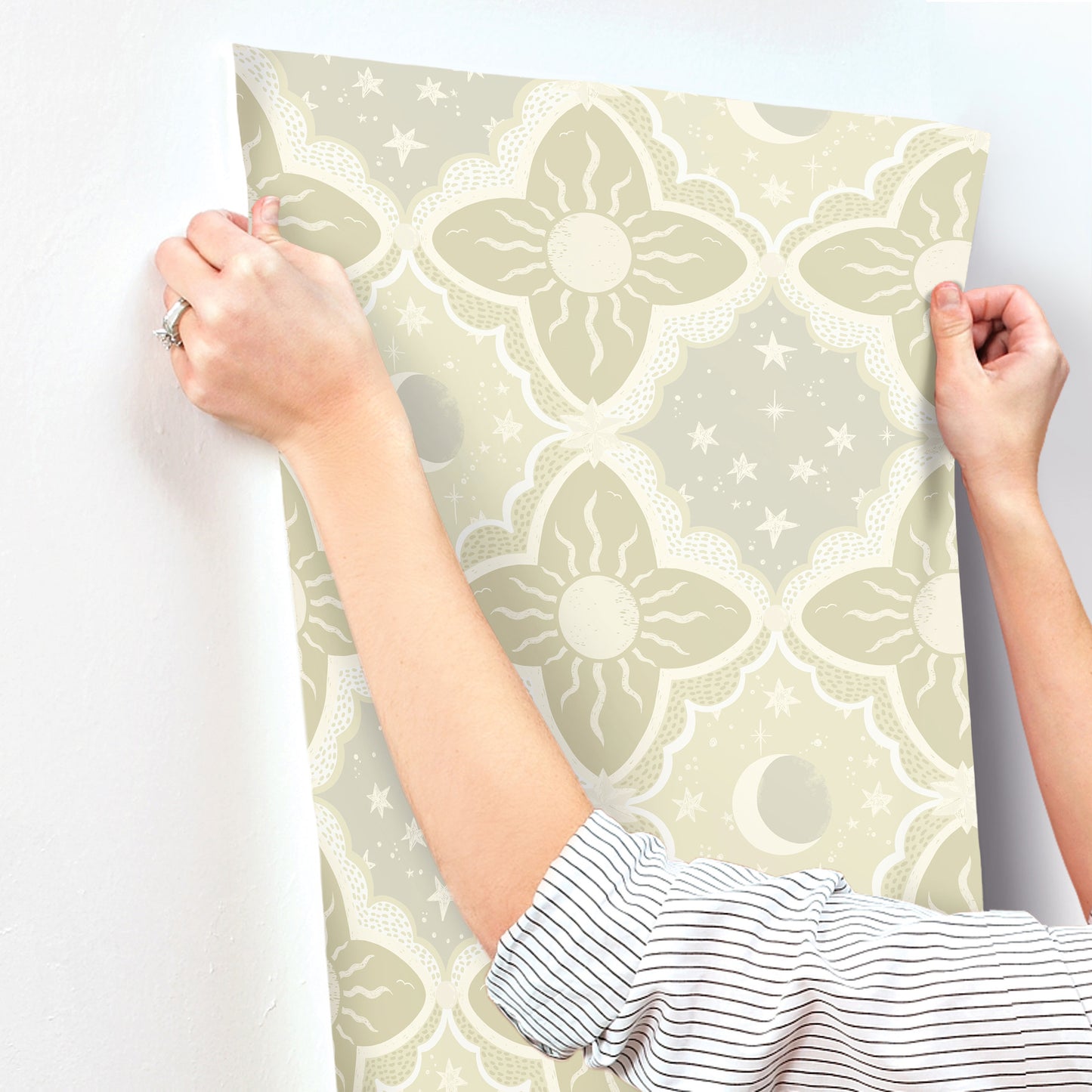 York Wallcoverings Daydream Sol and Mane Green Wallpaper Whimsical Themes Greens   - MB29033