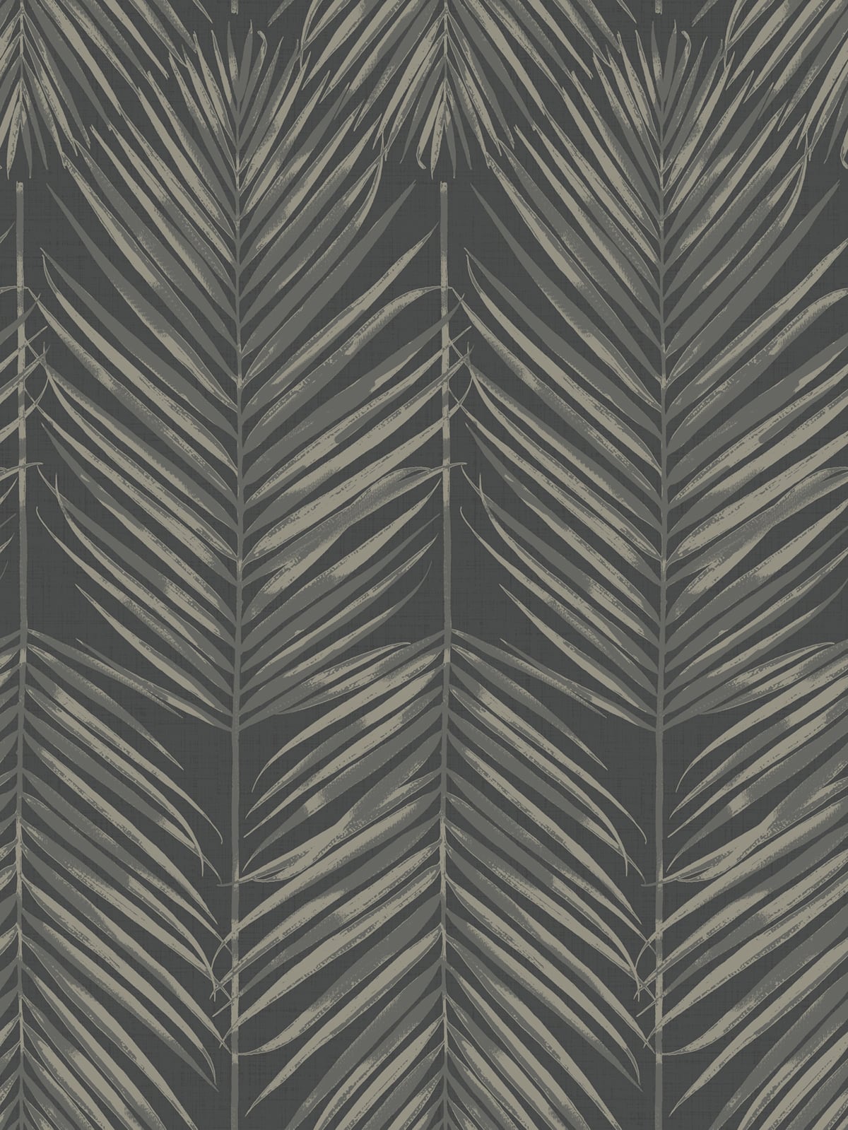 Seabrook Designs Beach House Paradise Palm Palm Leaf Coastal Black Matte Sidewall - MB30000