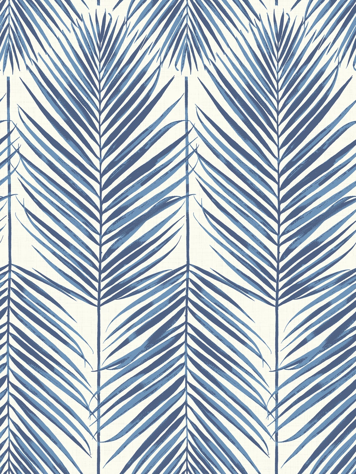 Seabrook Designs Beach House Paradise Palm Palm Leaf Coastal Blue Matte Sidewall - MB30002