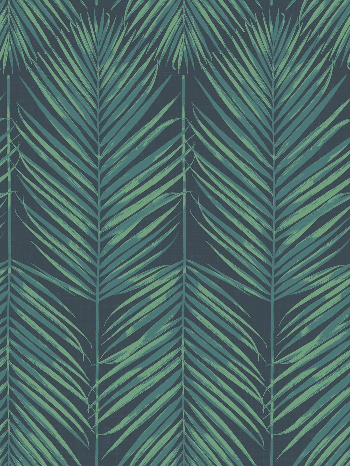 Seabrook Designs Beach House Paradise Palm Palm Leaf Coastal Blue Matte Sidewall - MB30004