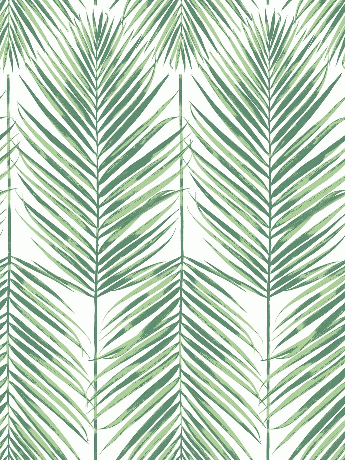 Seabrook Designs Beach House Paradise Palm Palm Leaf Coastal Green Matte Sidewall - MB30034