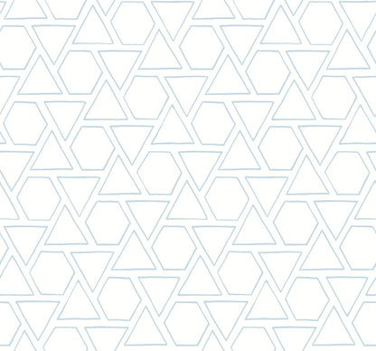 Seabrook Designs Beach House Sun Shapes Geometric Coastal Blue Matte  - MB30102