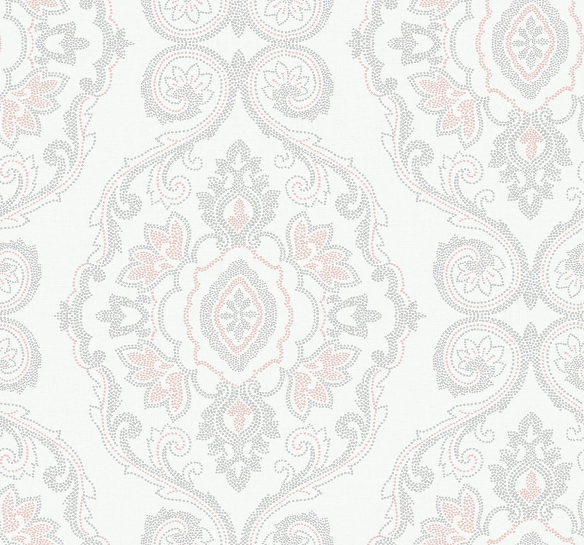 Seabrook Designs Beach House Nautical Damask Damask Coastal Pink Matte Sidewall - MB30301