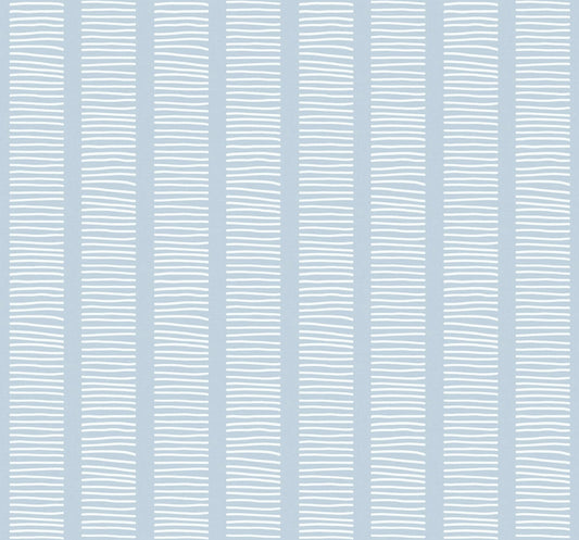 Seabrook Designs Beach House Coastline Striped Coastal Blue Matte Sidewall - MB30402