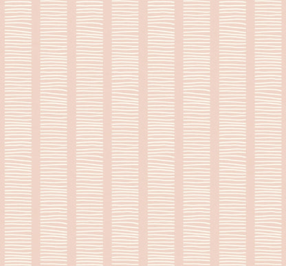 Seabrook Designs Beach House Coastline Striped Coastal Pink Matte  - MB30411