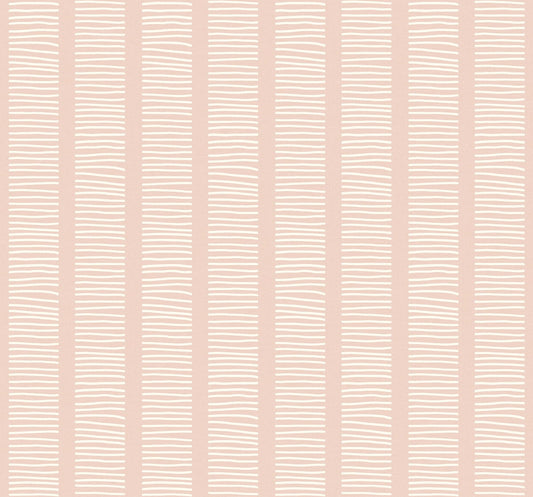 Seabrook Designs Beach House Coastline Striped Coastal Pink Matte Sidewall - MB30411