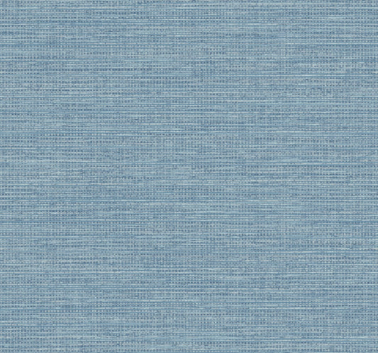 Seabrook Designs Beach House Beachgrass Faux Grasscloth Coastal Blue Matte Sidewall - MB30632